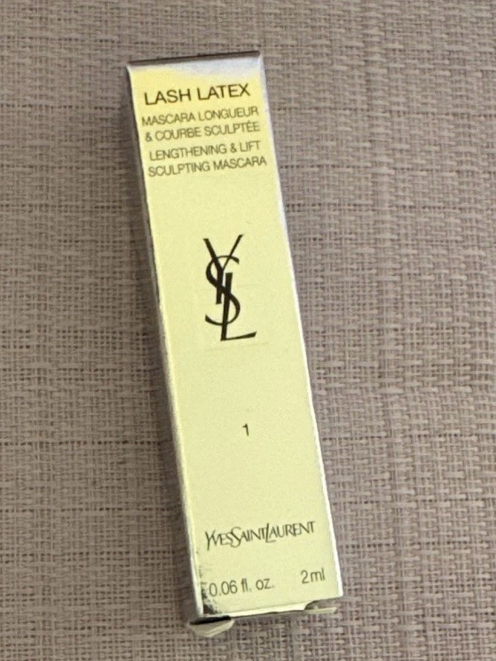 YSL Lash Latex Mascara Black Lengthening Lift 0.06 fl oz 2ml travel size